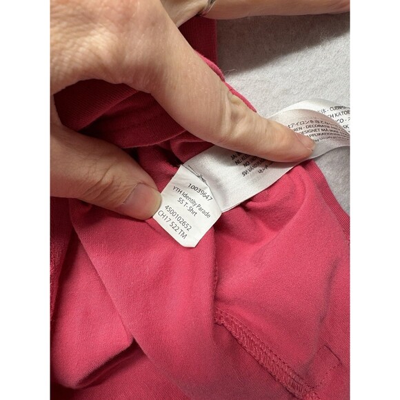 ARIAT Girls Pink Shirt Horse Equestrian Graphic Double Logo SZ Large 12 - Picture 6 of 6